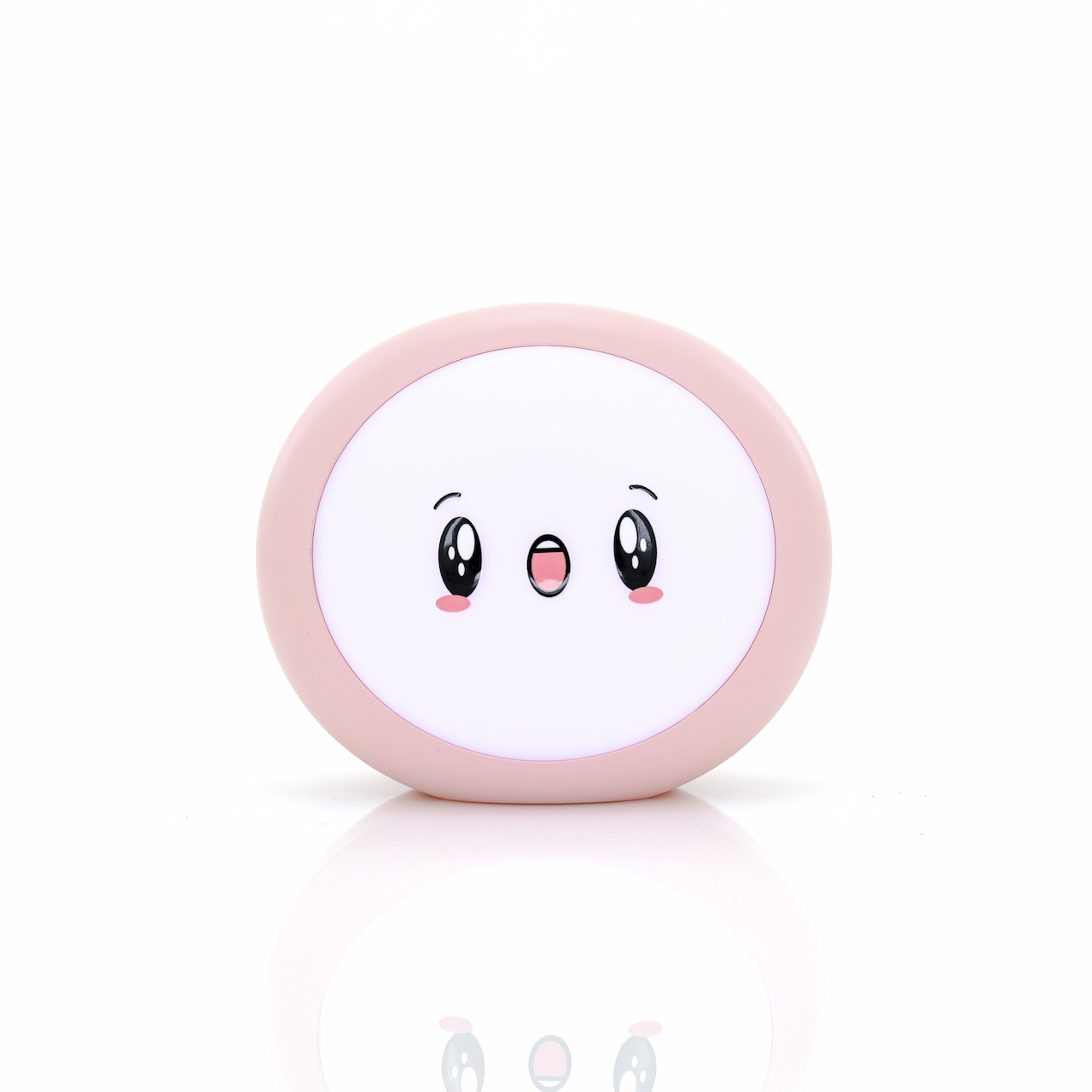 Cute cartoon face click-on round night light